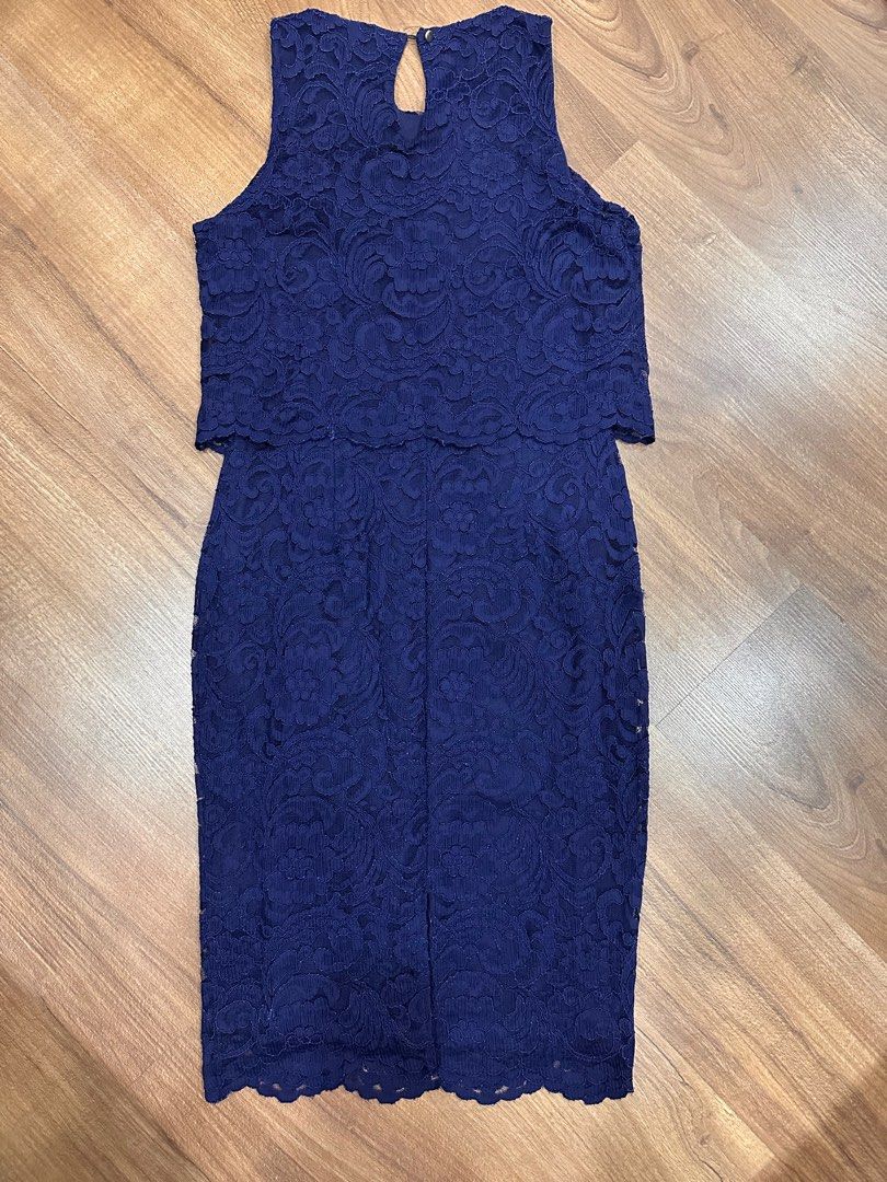 Oasis blue lace dress Women s Fashion Dresses Sets Dresses on