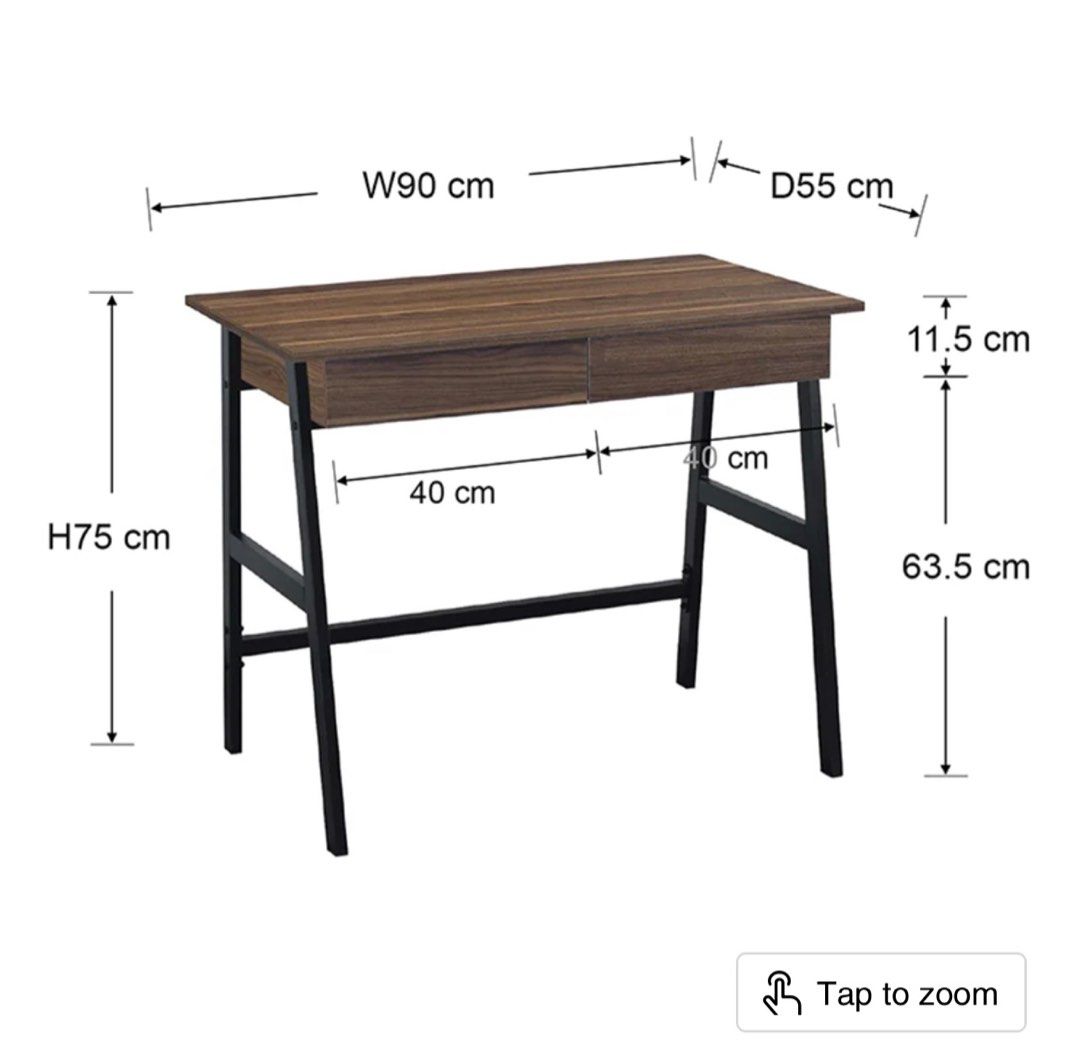 Office Table Mandaue Foam Arjun Office Desk in Black Walnut, Furniture