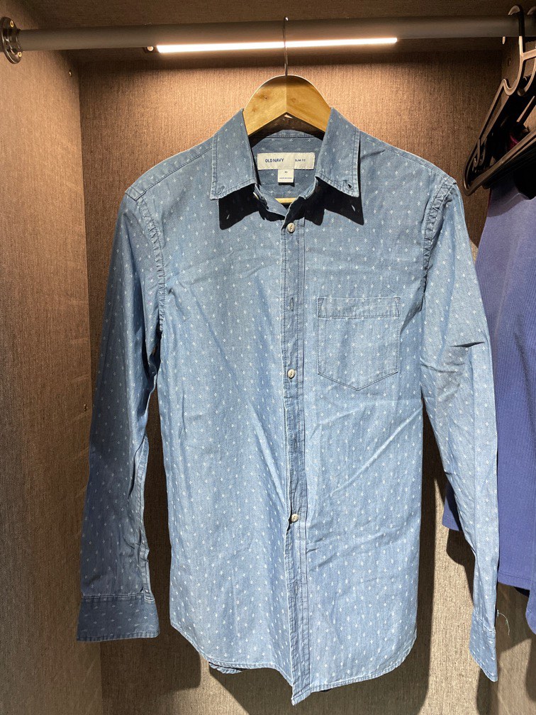 Old Navy Slim Fit Casual shirt Men s Fashion Tops Sets Formal
