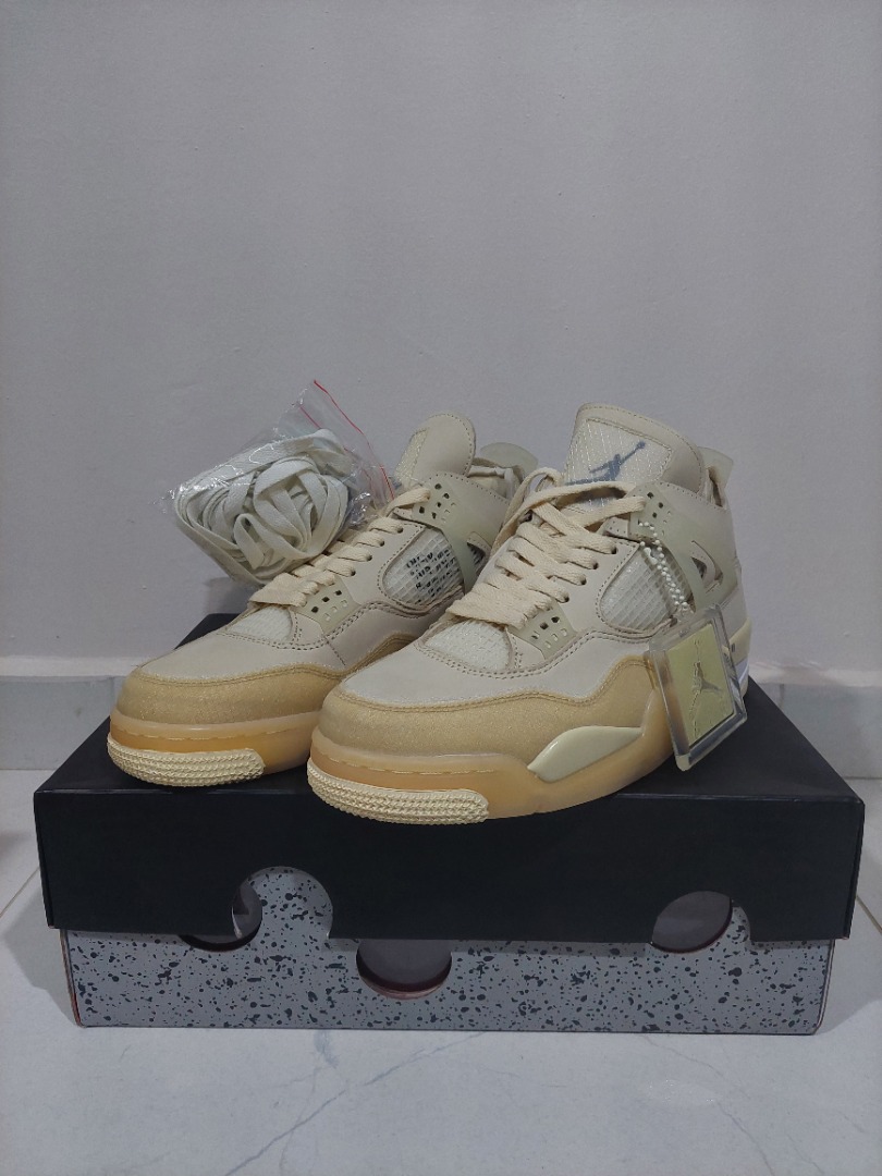 OW Jordan 4, Men's Fashion, Footwear, Sneakers on Carousell