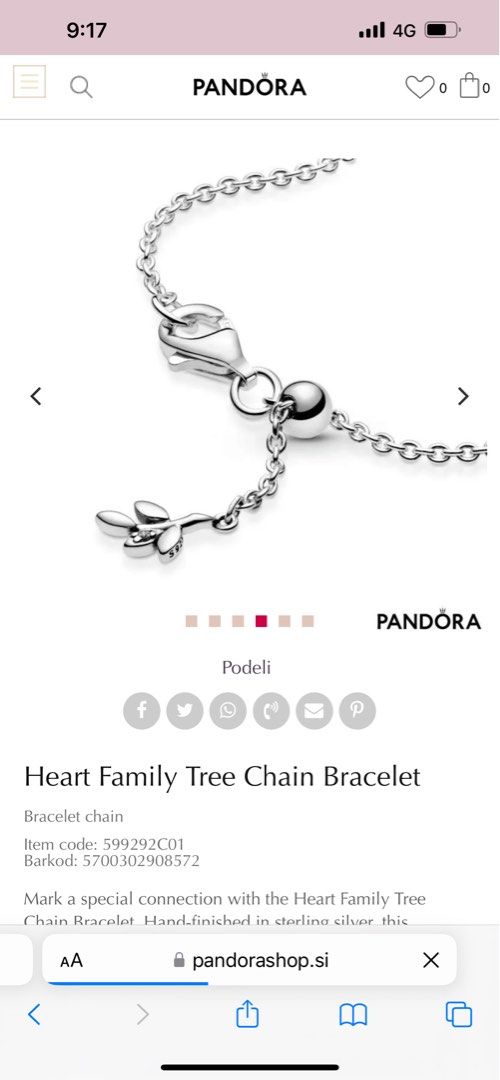 Heart family hotsell tree chain bracelet