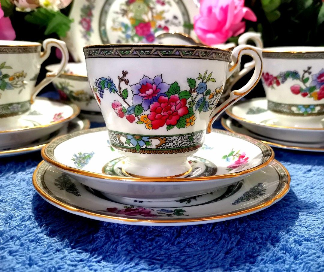 Paragon tree of kashmir (Category: Coffee & Tea Tableware) located in Pasig City. Submitted by singledadreseller (Listing ID 1240516869, Image 2). Description: Paragon Tree of kashmir made in england 19 pc set eared cake plate sugar bowl milk jug 5 trios in very good condition.