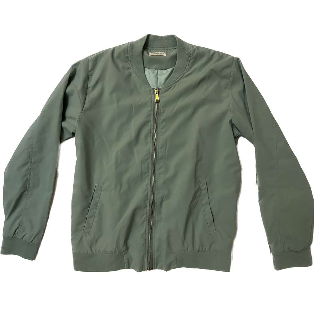 Penshoppe Sage Green Bomber Jacket, Women's Fashion, Coats, Jackets and ...