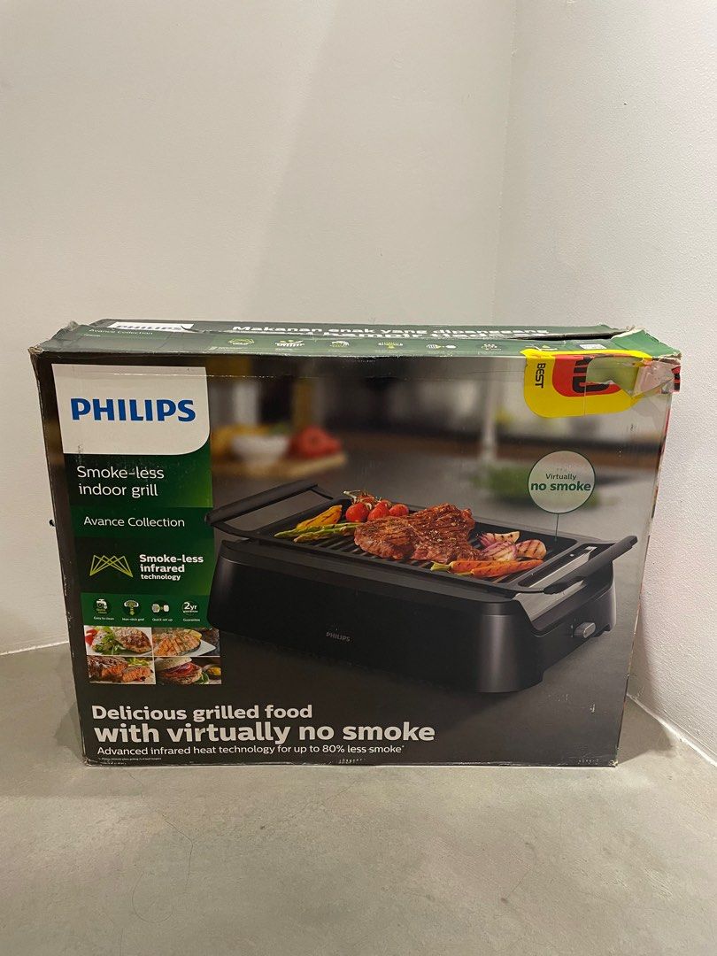 Philips Avance Indoor Smoke Less Grill, TV & Home Appliances, Kitchen
