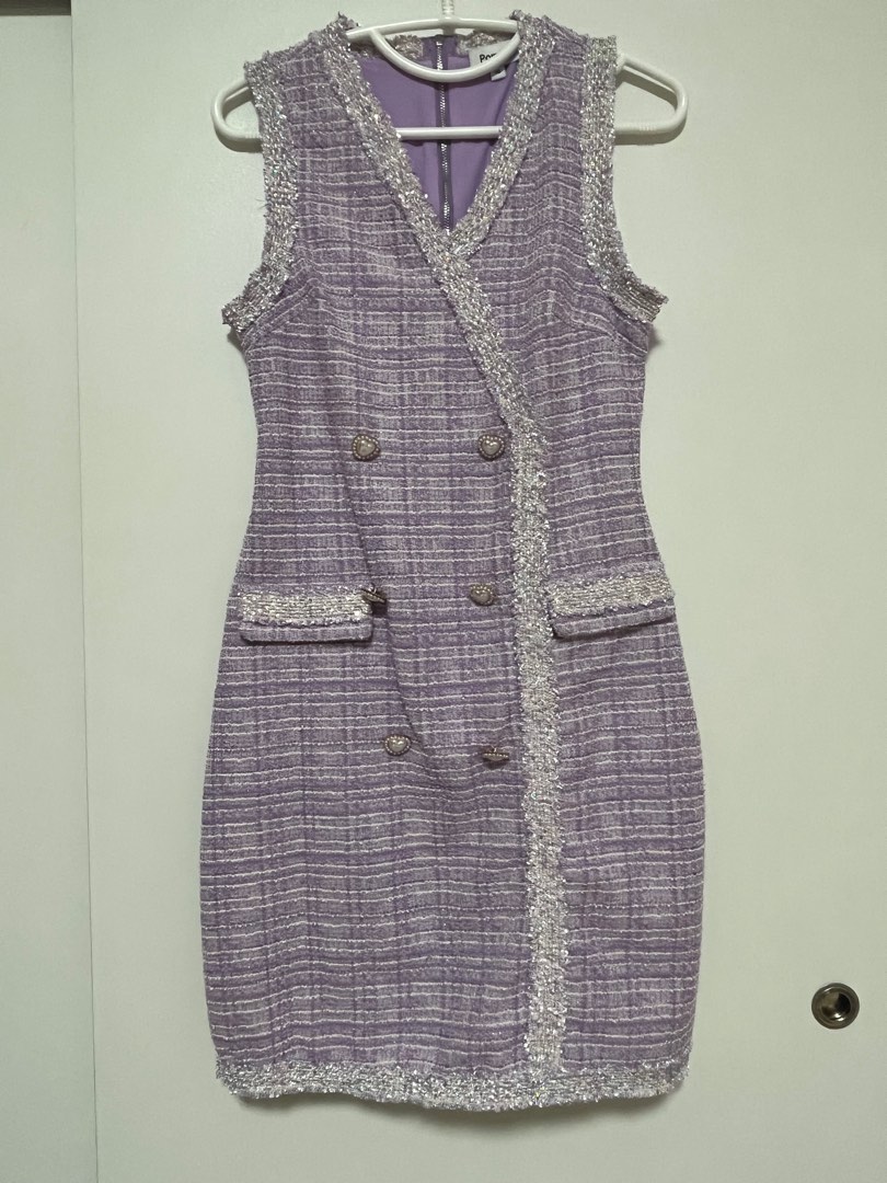 Pomelo Tweed Dress, Women's Fashion, Dresses & Sets, Dresses on Carousell