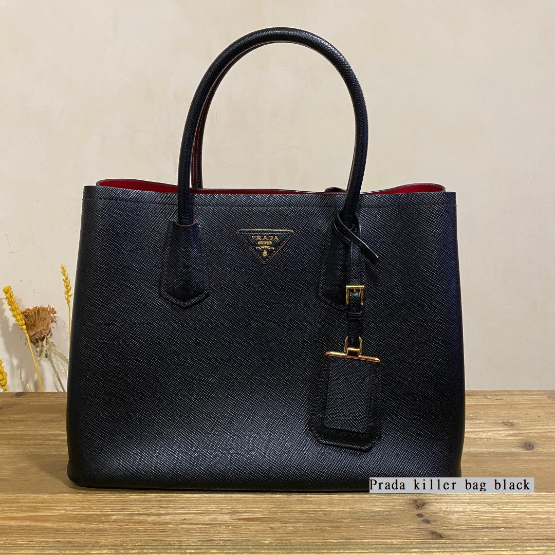 Prada Saffiano Leather Killer Bag in black, Luxury, Bags & Wallets on