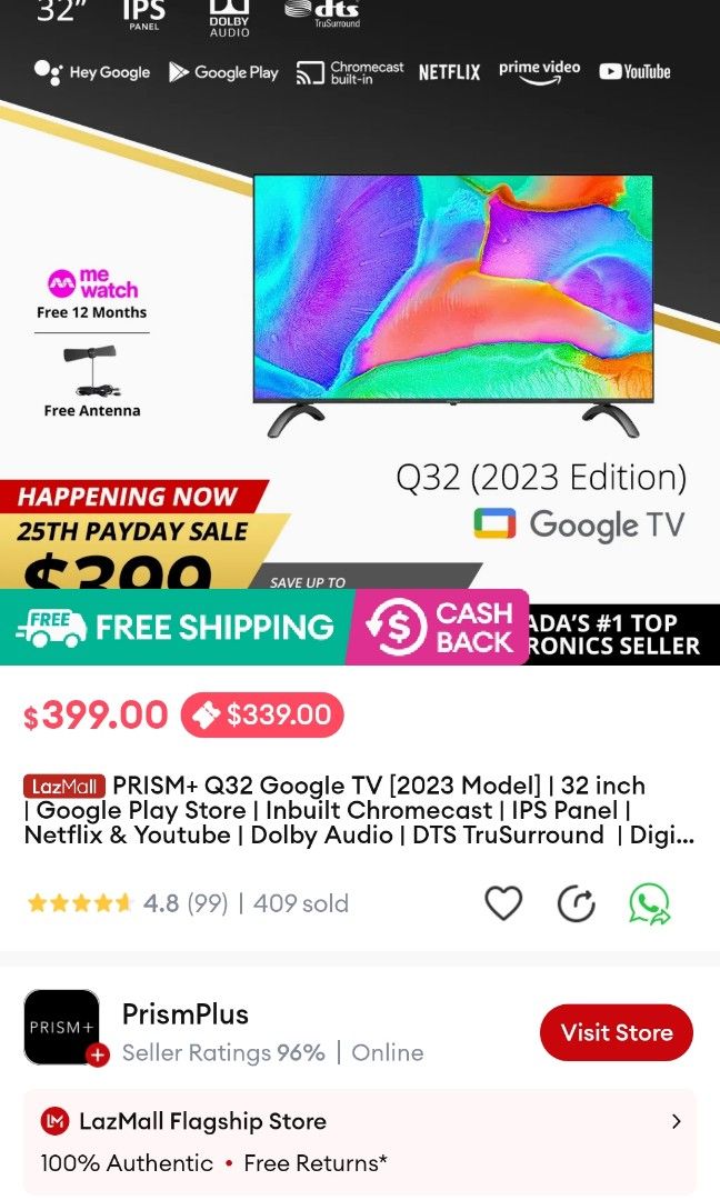 Prism tv, TV & Home Appliances, TV & Entertainment, TV on Carousell