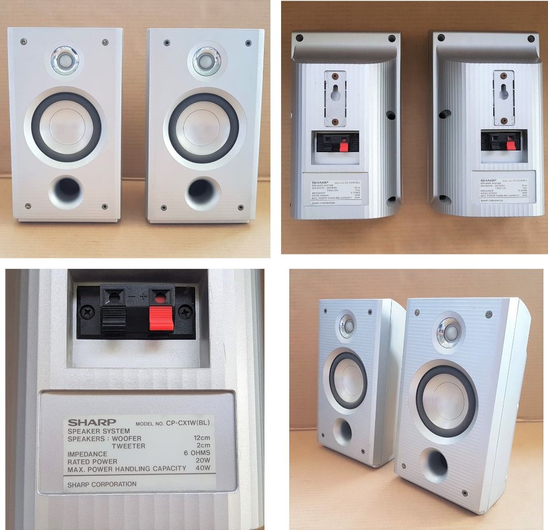 Professional SHARP Speaker System, Model CPCX1W(BL), JAPAN, 2 Working