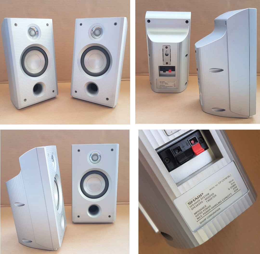 Professional SHARP Speaker System, Model CPCX1W(BL), JAPAN, 2 Working