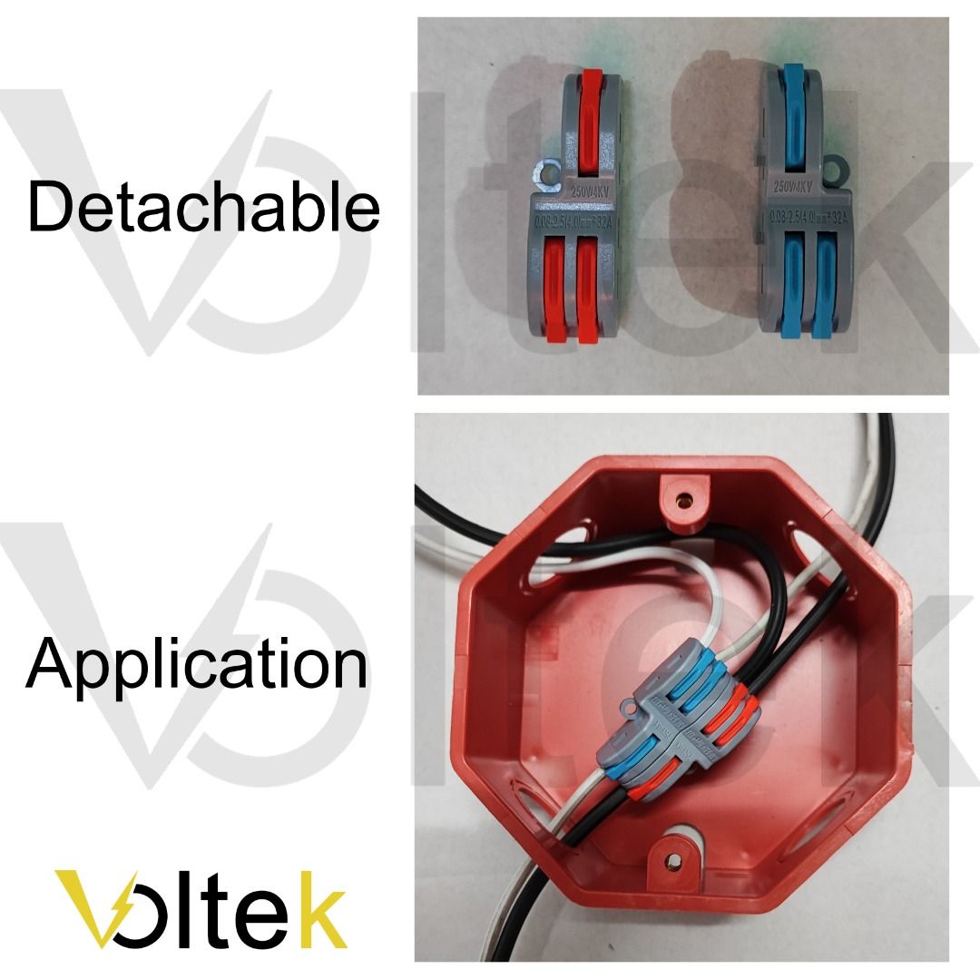 Quick wire connector 32A wire splitter universal wiring terminal block ...