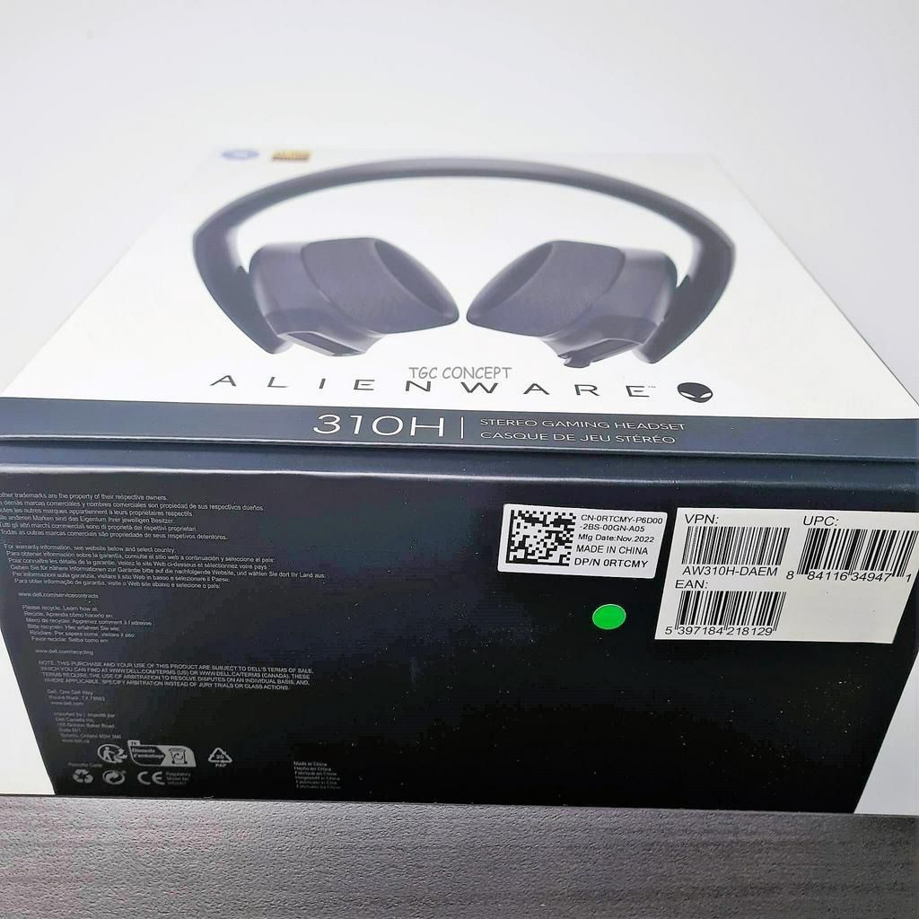 READY STOCK ALIENWARE STEREO WIRED GAMING HEADSET AW310H NEW IN SEAL
