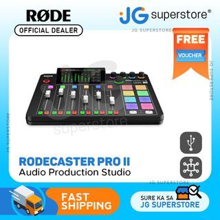 RODE RodeCaster Pro II Integrated Podcast Audio Production Studio powered by APHEX® with Bluetooth and 8 Smart Pads for Musicians, Content Creators, Podcasters, Streamers | JG Superstore