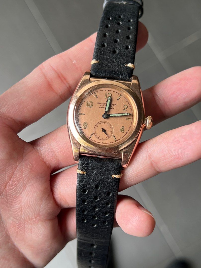 RARE ROLEX BUBBLEBACK ROSE GOLD