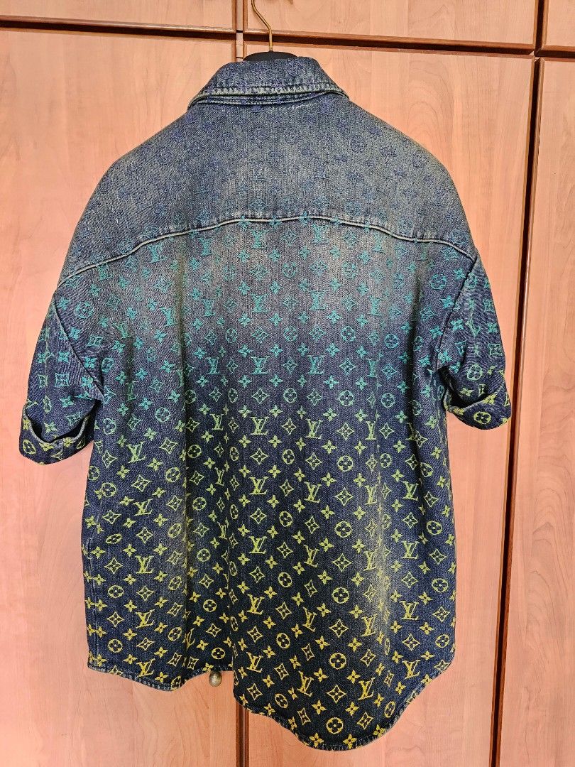 Louis Vuitton Rainbow Monogram Short-Sleeved Denim Shirt Multi