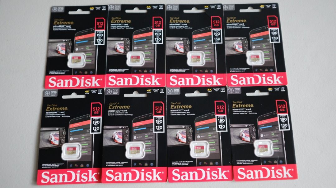 SanDisk Extreme A2 microSDXC UHS-I 512GB (Category: Memory & SD Cards) located in Marikina City. Submitted by nickirasgo (Listing ID 1240552563, Image 1). Description: SanDisk Extreme A2 microSDXC UHS-I 512GB ***LIMITED STOCKS ONLY*** ₱2500 each / per piece Original/Genuine Brand New/Sealed BDO / BPI / G-Cash / Maya Marikina - Meetup or Pickup via Delivery App (Buyer's Expense) COD (Cash On Delivery) via Delivery App (Buyer's Expense).