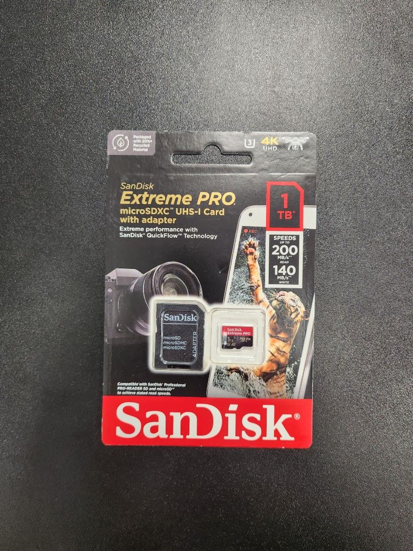 Sandisk Extreme Pro 1TB micro SD card - Genuine, Mobile Phones & Gadgets,  Mobile & Gadget Accessories, Memory & SD Cards on Carousell