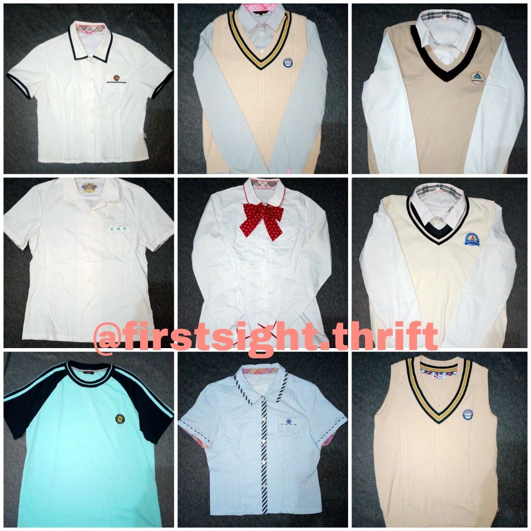 Seragam sekolah Korea Korean school uniform, Fesyen Wanita, Pakaian