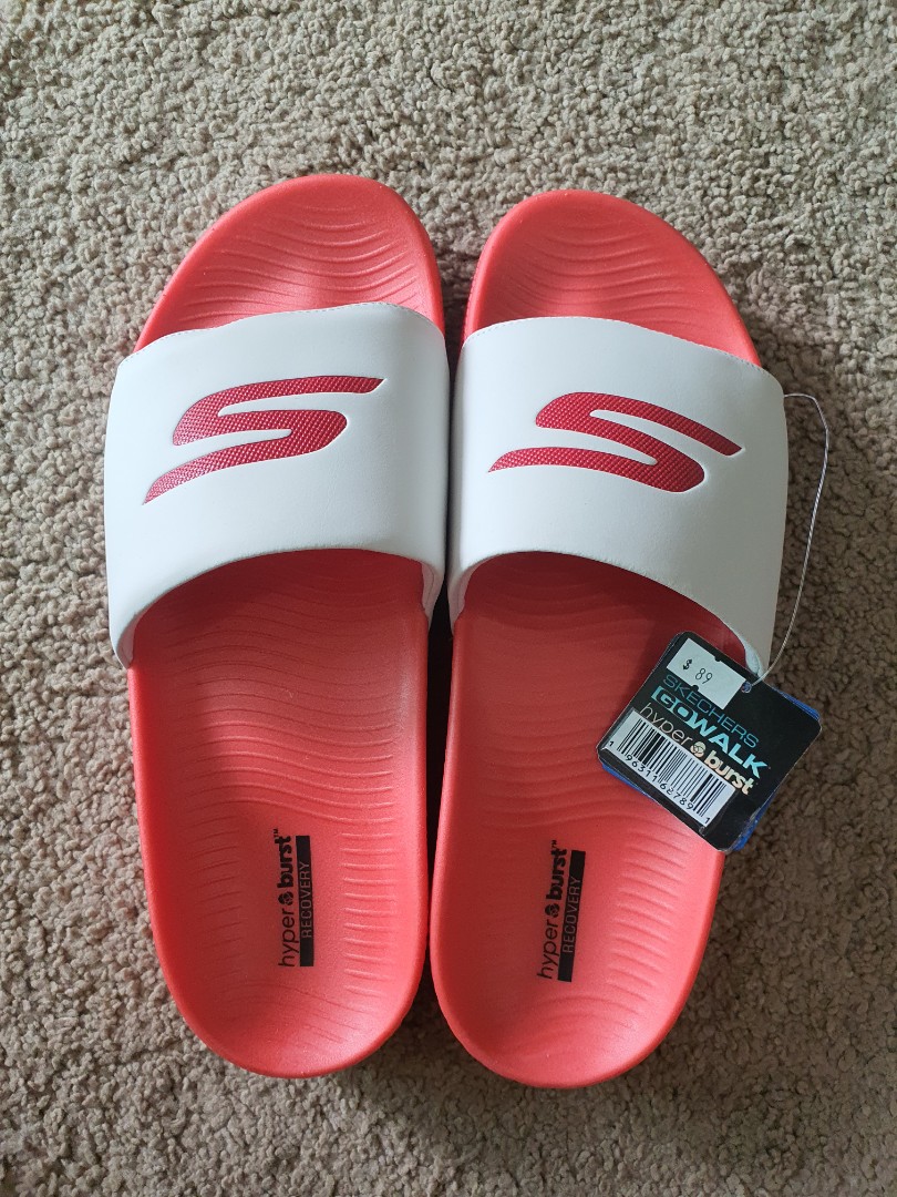 Skechers discount red slides