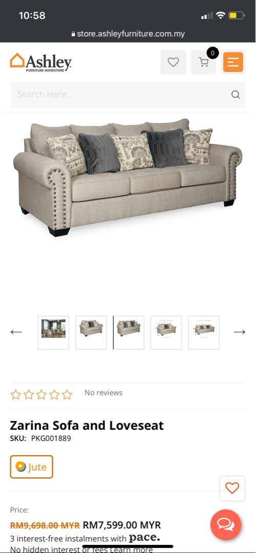 Sofa Ashley Furniture HomeStores, Furniture & Home Living, Furniture, Sofas on Carousell
