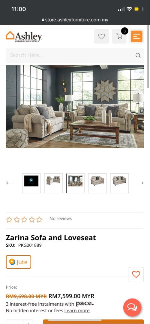 Sofa Ashley Furniture HomeStores, Furniture & Home Living, Furniture, Sofas on Carousell