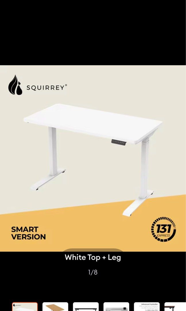Squirrey Electric Height Adjustable Desk Smart Edition, Furniture