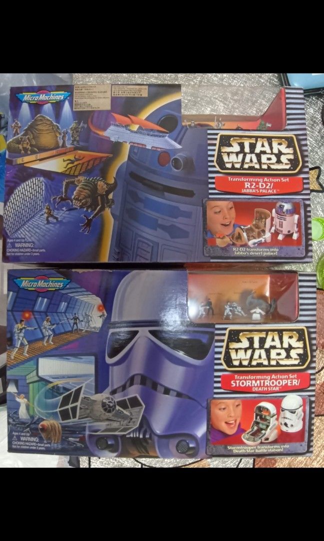 star wars micro machines r2d2 stormtrooper 星球大戰扭蛋情景景品