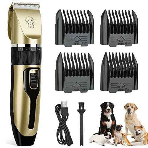 Dog Clippers Dog Grooming Kit Clippers Rechargeable Cordless Pet