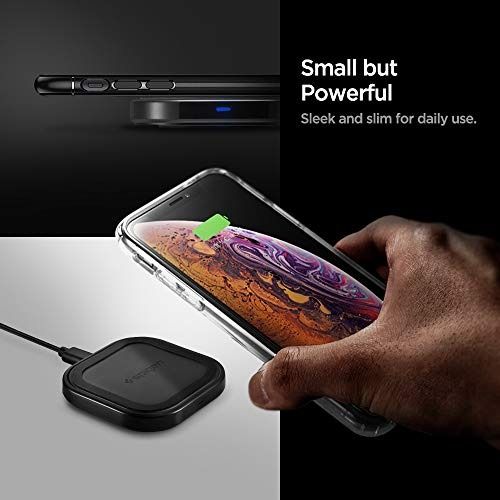 Spigen SteadiBoost 10W Fast Wireless Charger pad Qi Certified Compatible  with iPhone 12 Pro Max Mini