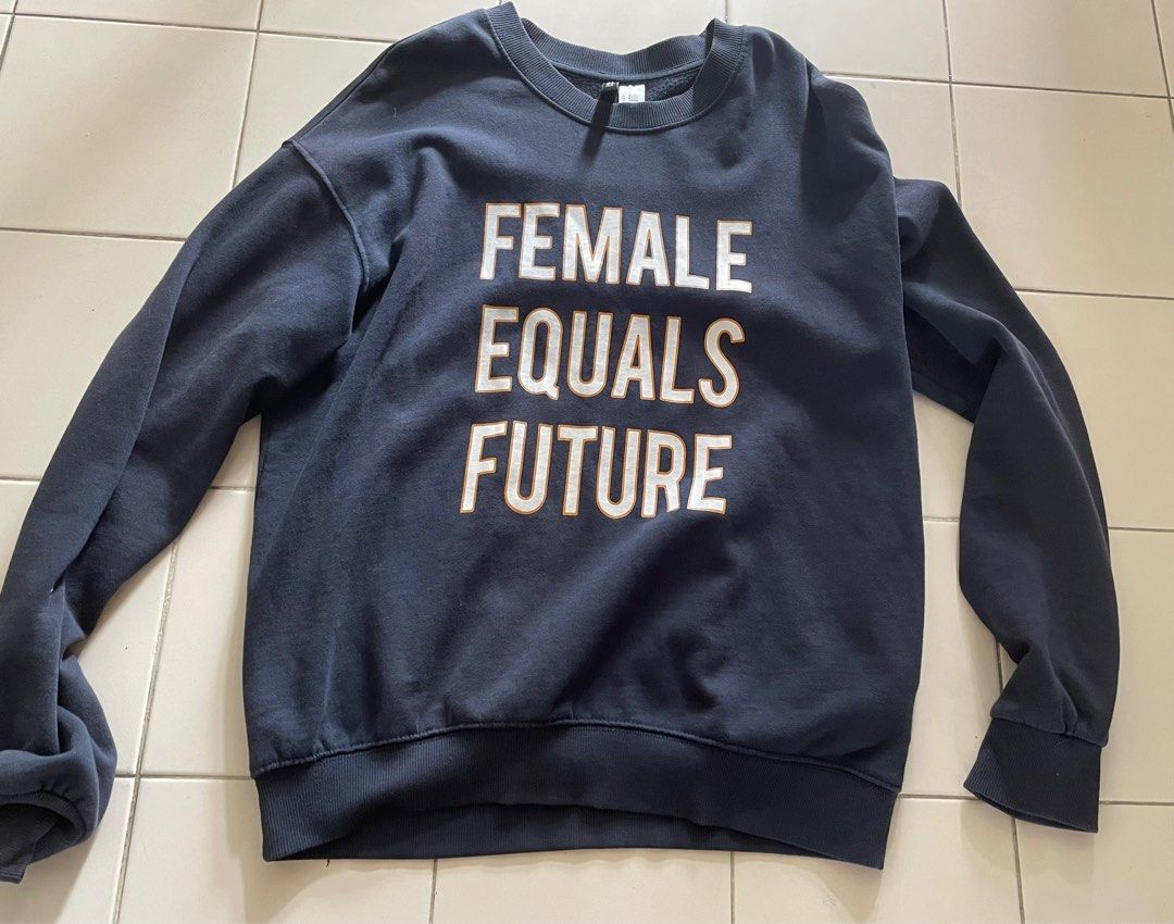 Sweater h and m H M printed sweater female equal future