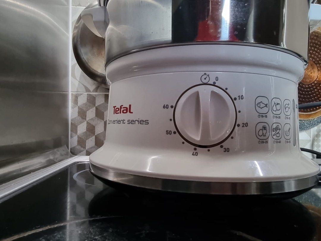 Tefal Stainless Steel Food Steamer (6L) VC1451, TV & Home Appliances