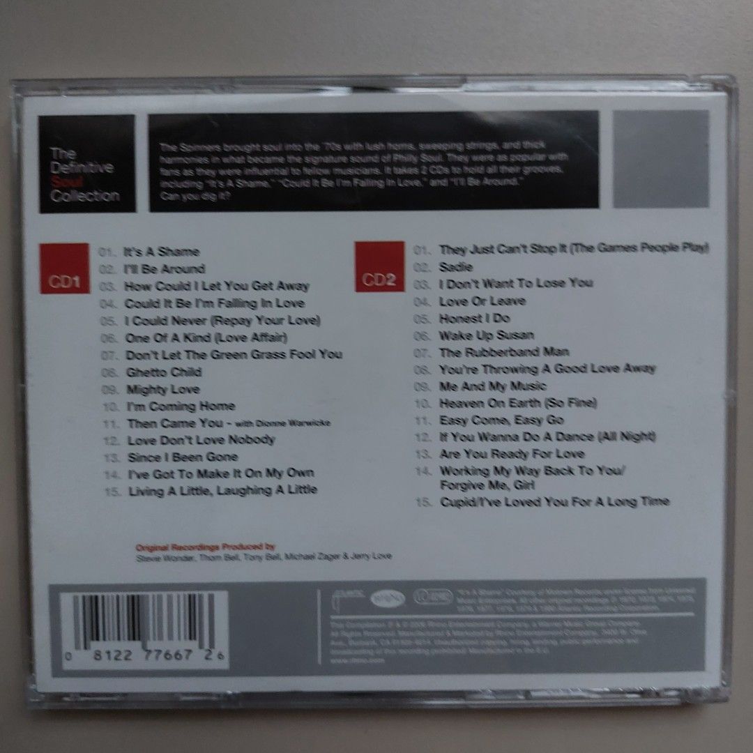 The Spinners Definitive Collection 2 CD, Hobbies & Toys, Music & Media ...