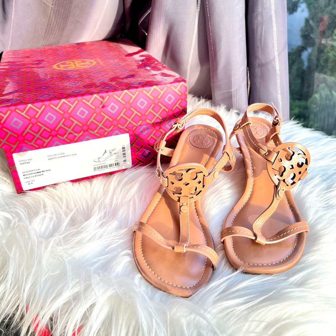 Tory burch miller wedge dusty cypress clearance