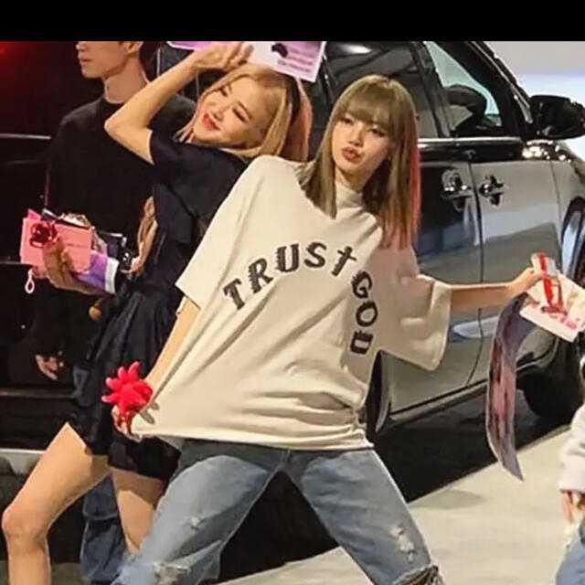 一番人気Kanye West Trust God Tシャツ　BLACKPINK Tシャツ/カットソー(半袖/袖なし)