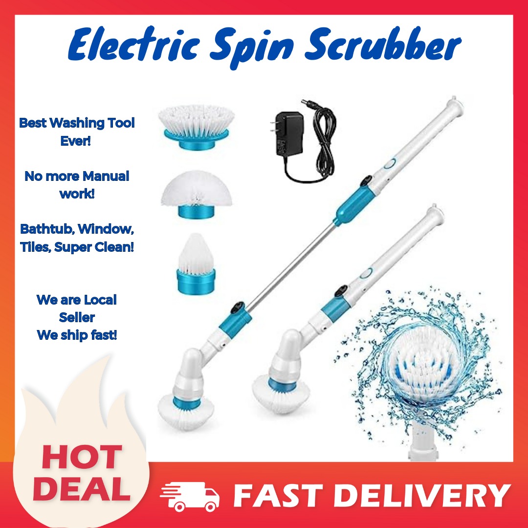 Turbo Scrubber /HURRICANE ELECTRIC SPIN SCRUBBER / Rechargeable / Floor