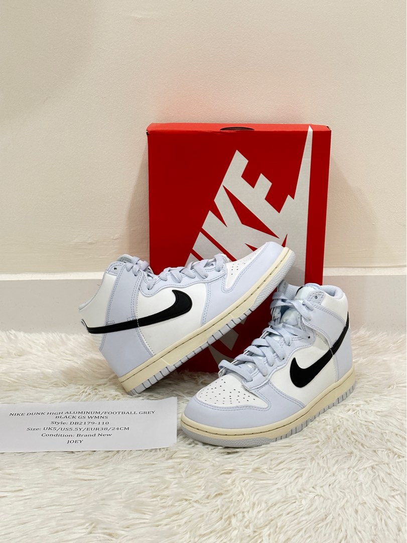 [US5.5Y]Nike Dunk High Aluminum/Wolf Grey Black GS Wmns