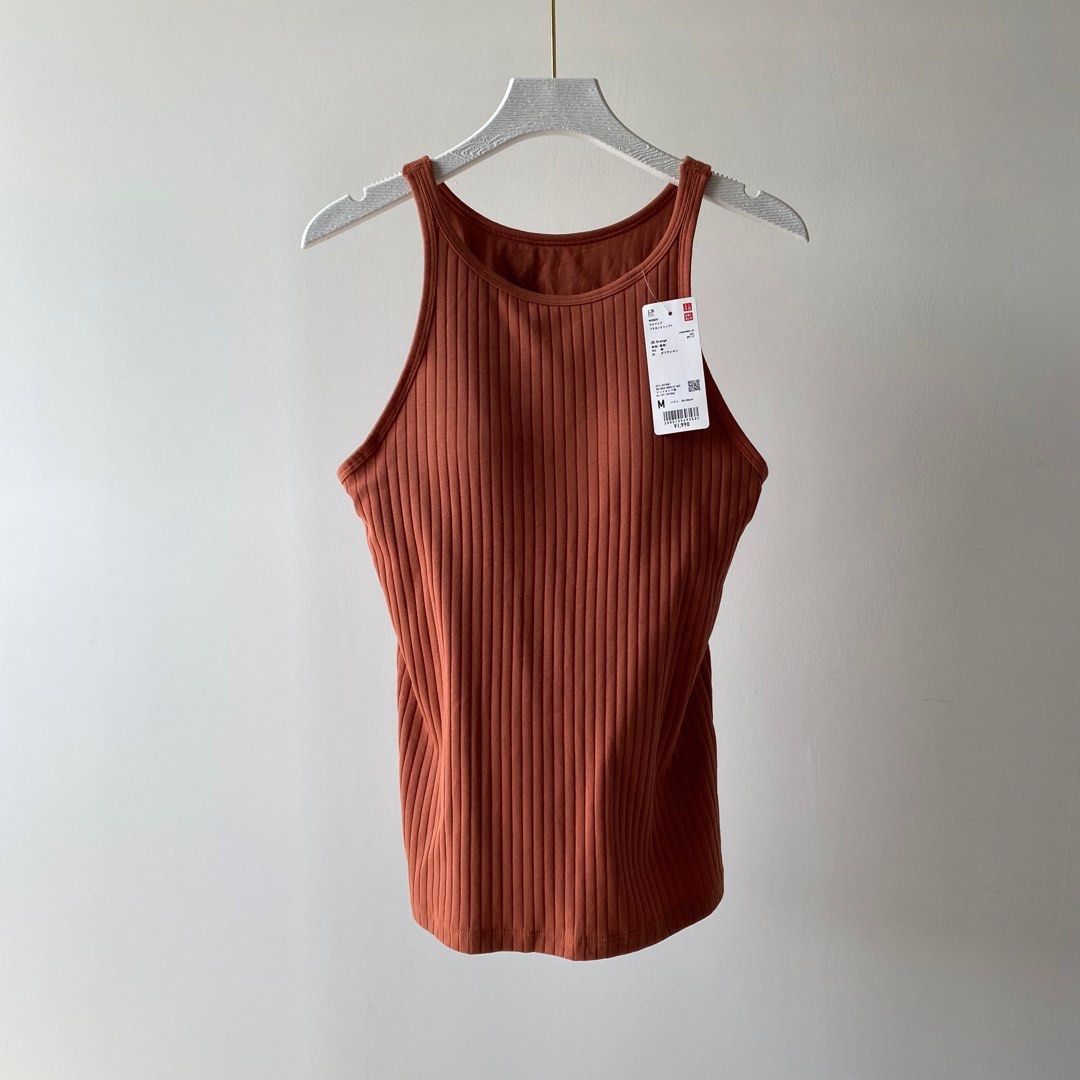 Bra Padded Ribbed Singlet, Women's Fashion, Tops, Other Tops on Carousell