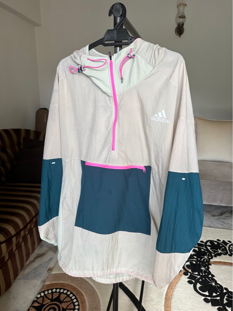 Adidas pullover windbreaker hotsell