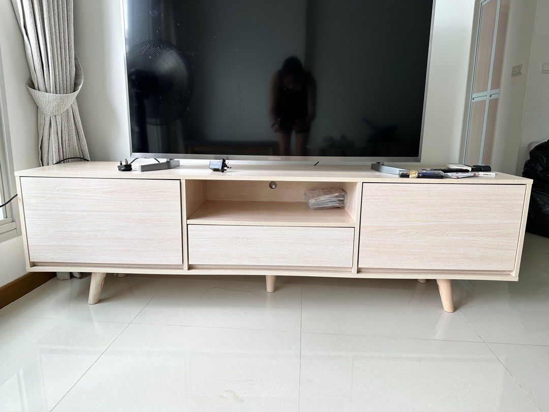 Used TV console in brown, Furniture & Home Living, Furniture, TV