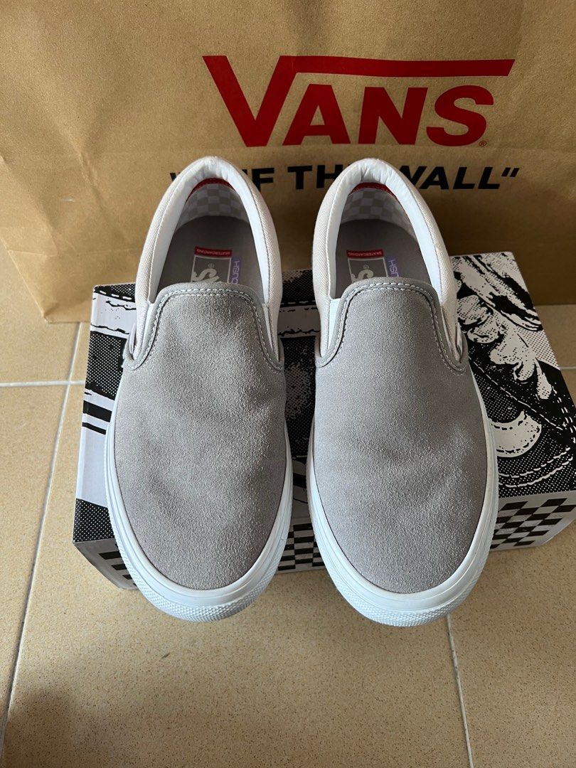 Light gray clearance vans slip ons