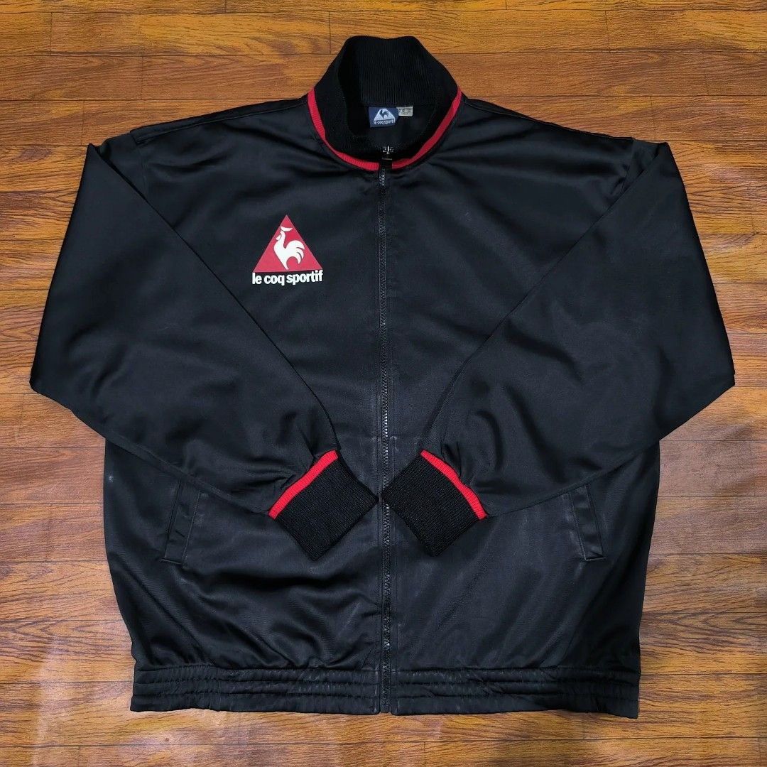 VINTAGE LE COQ SPORTIF BLACK JACKET ORIGINAL SECOND TRACKTOP Fesyen Pria Pakaian Baju Luaran di Carousell