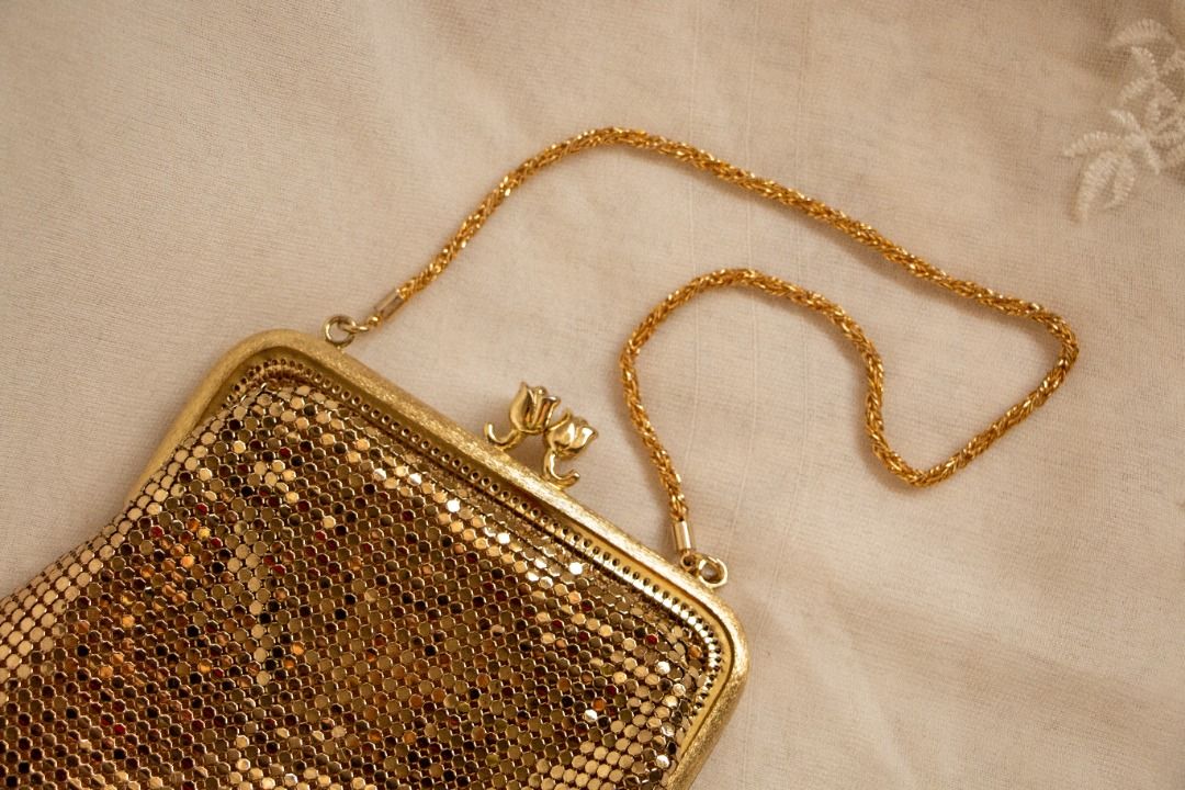 Vintage top mesh purse