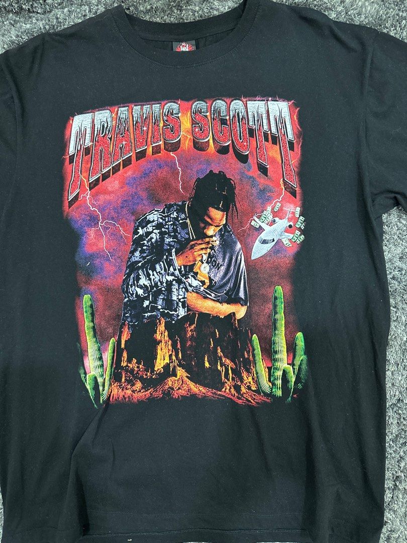 Vintage Travis Scott Graphic tee, Men's Fashion, Tops & Sets, Tshirts ...