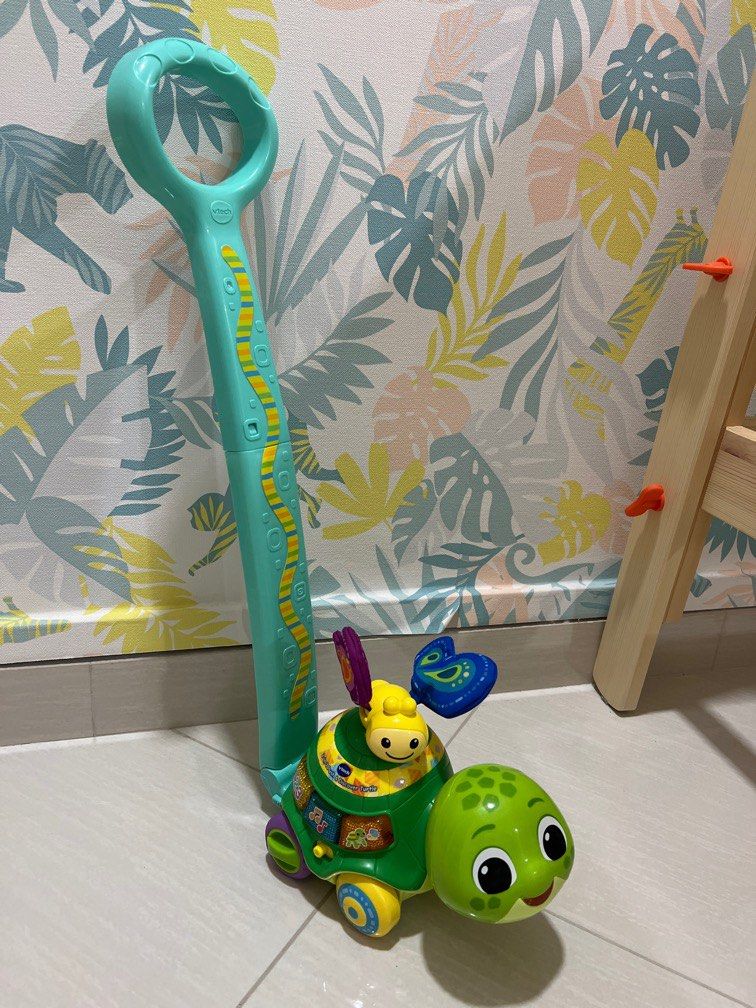 Vtech 2-in-1 Push/Pull along Turtle, Babies & Kids, Infant Playtime on ...