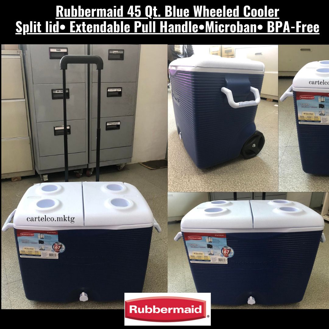 Rubbermaid 45 clearance quart wheeled cooler