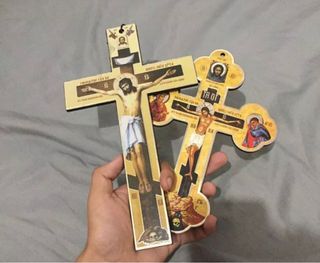 Wood Orthodox Crucifix Cross