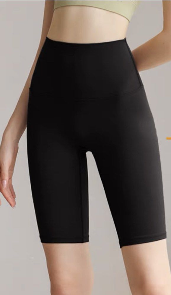 Yoga pants short black, Women's Fashion, Bottoms, Shorts on Carousell