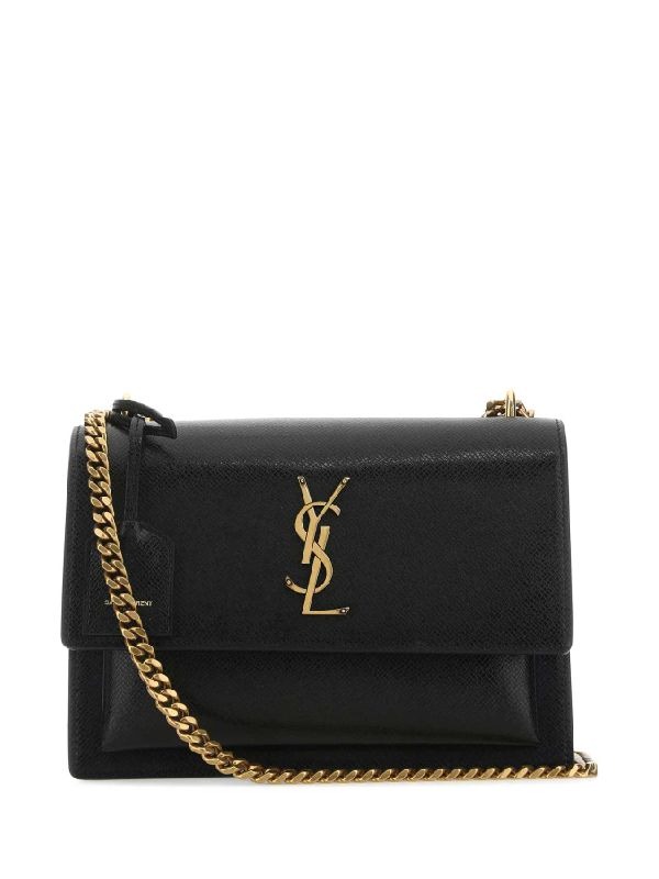 YSL Sunset Medium Chain Bag (Coated Bark Leather), Luxury, Bags ...