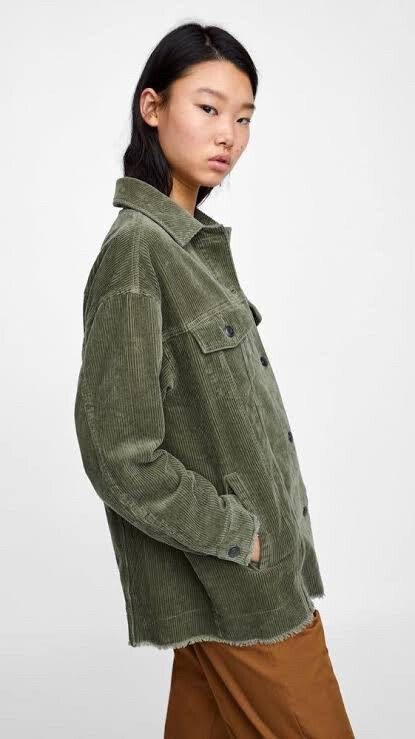 Corduroy jacket womens zara discount