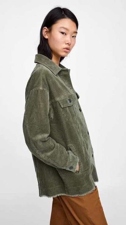 Zara Corduroy Jacket Women s Fashion Coats Jackets and Outerwear on Carousell