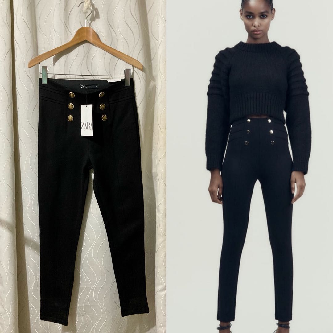 Zara High Waisted Pants, Women's Fashion, Bottoms, Other Bottoms on  Carousell